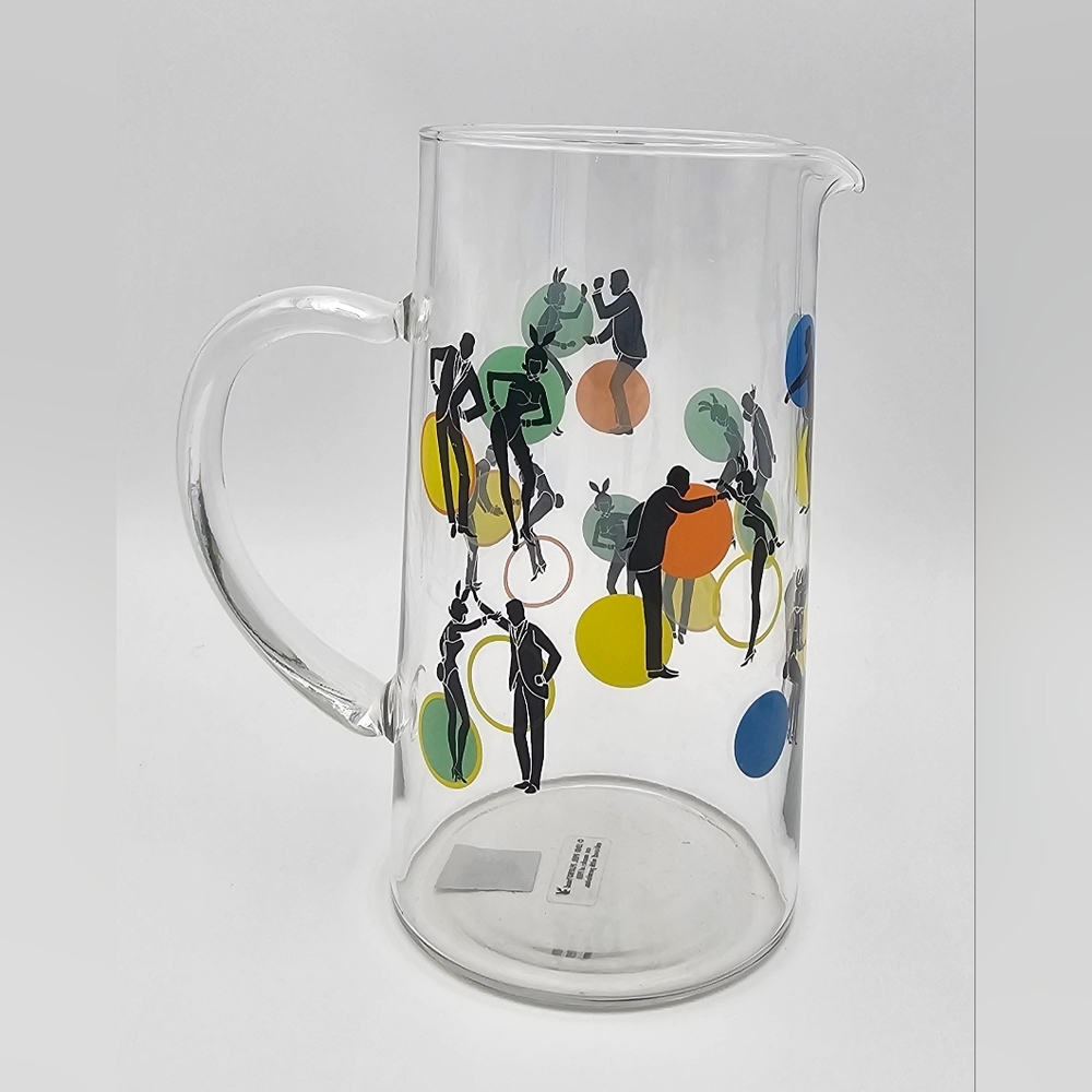 PLAYBOY Colorful Silhouette Glass Pitcher